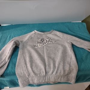 Little girls gray Nike sweatshirt